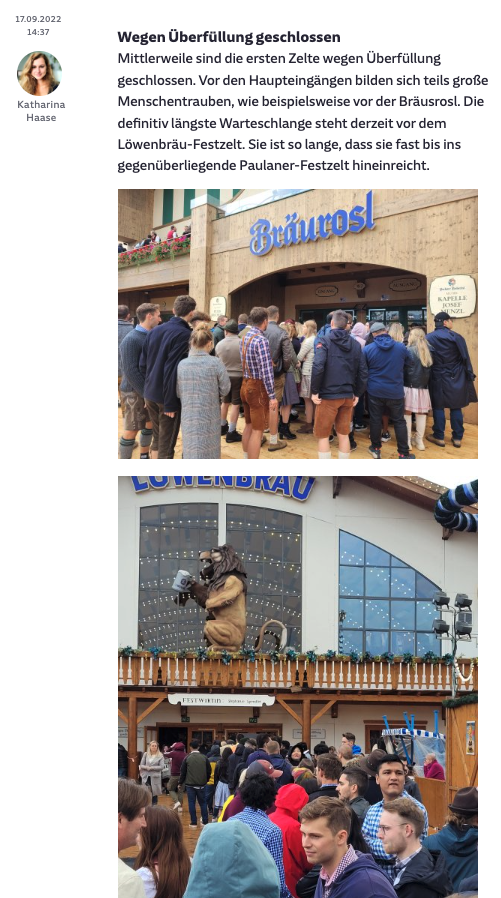 Süddeutsche_Zeitung_Wiesn_Oktoberfest_Liveblog_Bräurosl_wegen_Überfüllung_geschlossen
